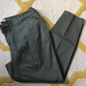 Olive Green Straight Leg Pants